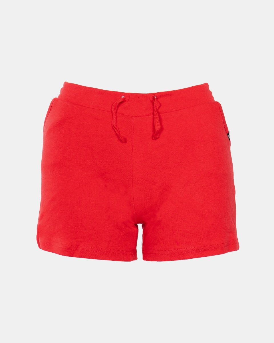 Red Casual Summer Plain Shorts
