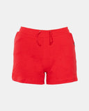 Red Casual Summer Plain Shorts