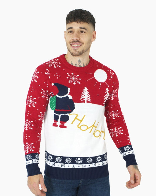 Red Ho Ho Santa Printed Jumper