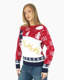 Red HoHo Santa Printed Jumper