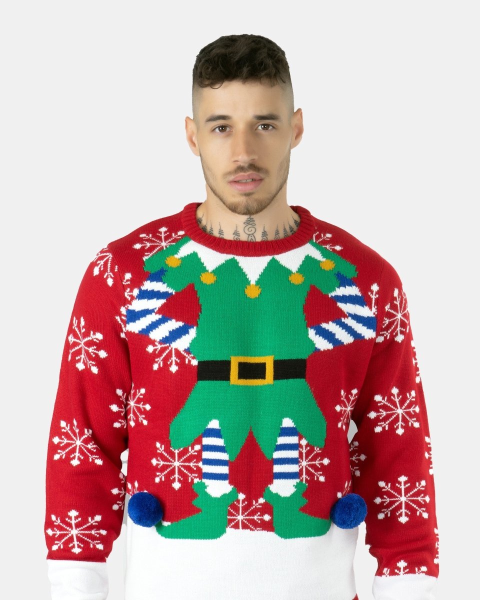 Red Knitted Long Sleeves Sweater