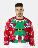 Red Knitted Long Sleeves Sweater