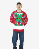 Red Knitted Long Sleeves Sweater