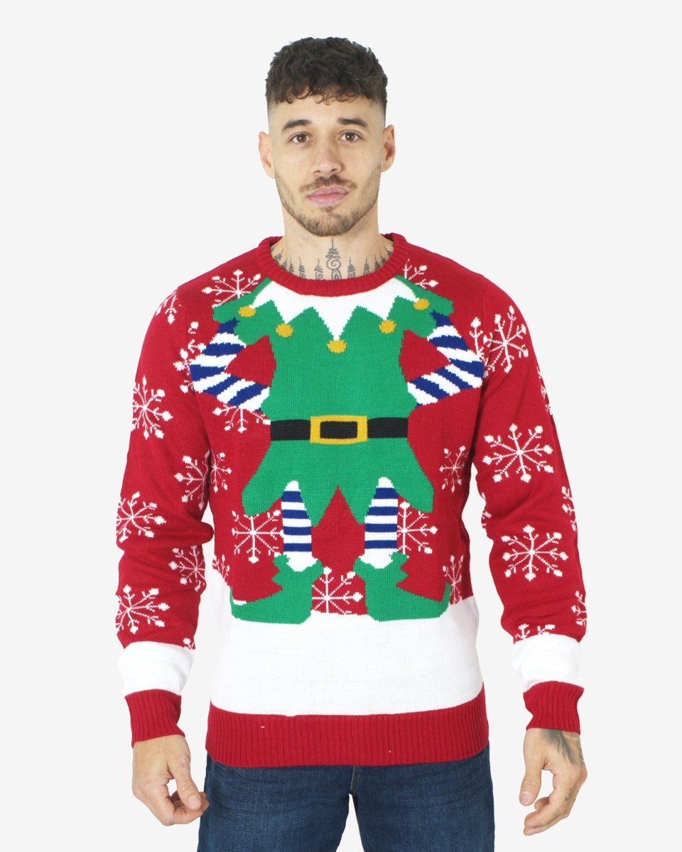 Red Knitted Long Sleeves Sweater