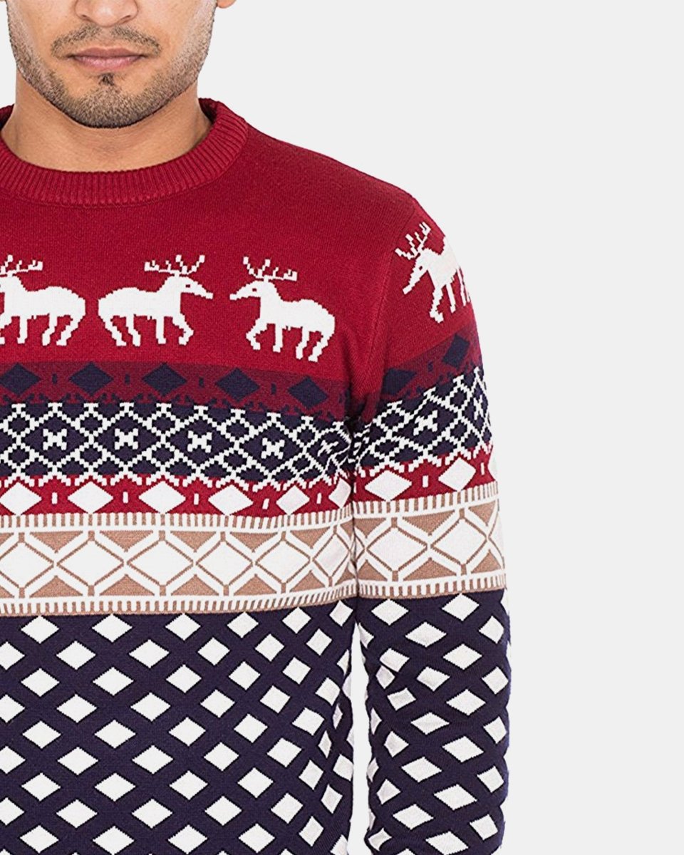 Red Mens Novelty Knitted Jumpers