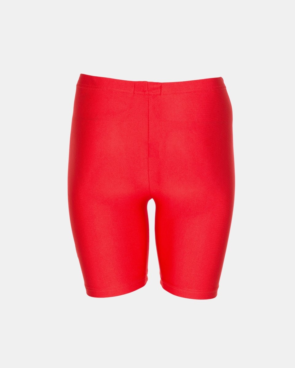 Red Shiny Nylon Lycra Shorts: