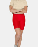 Red Shiny Nylon Lycra Shorts: