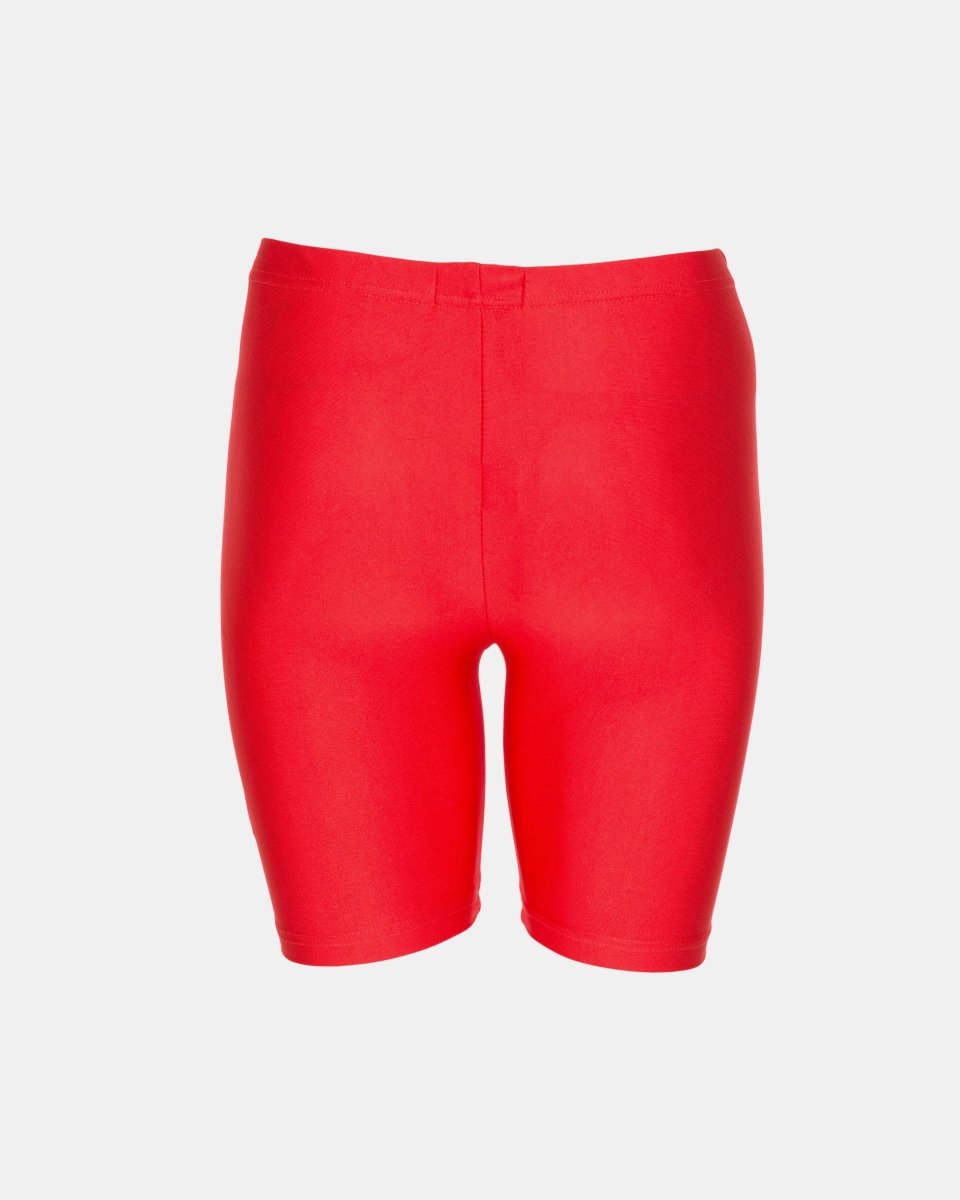 Red Shiny Nylon Lycra Shorts: