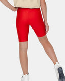 Red Shiny Nylon Lycra Shorts: