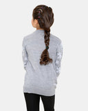 Reindeer Grey Girls Christmas Jumper