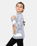 Reindeer Grey Girls Christmas Jumper