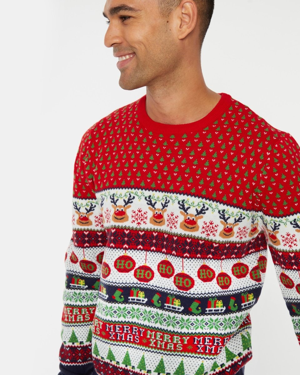 Reindeer Mens Novelty Knitted Jumpers