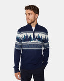 Reindeer Tree Navy Chunky Knit Christmas Jumper - Noroze