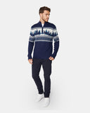 Reindeer Tree Navy Chunky Knit Christmas Jumper