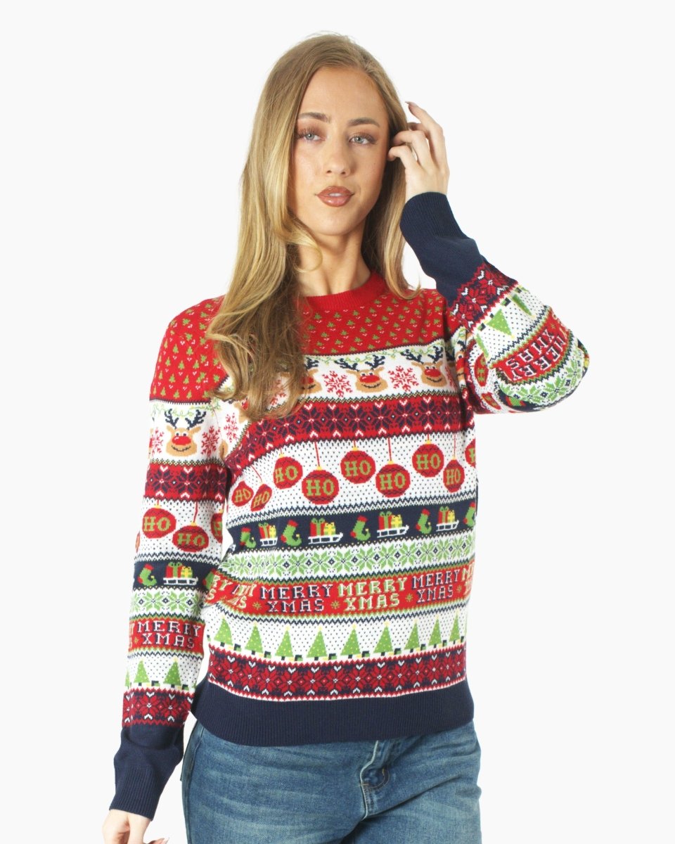 Reindeer Womens Novelty Knitted Jumpers