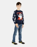 Rocking Navy Kids Christmas Jumpers