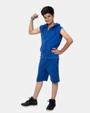 Royal Blue Boys Gilet Sleeveless Hoodie