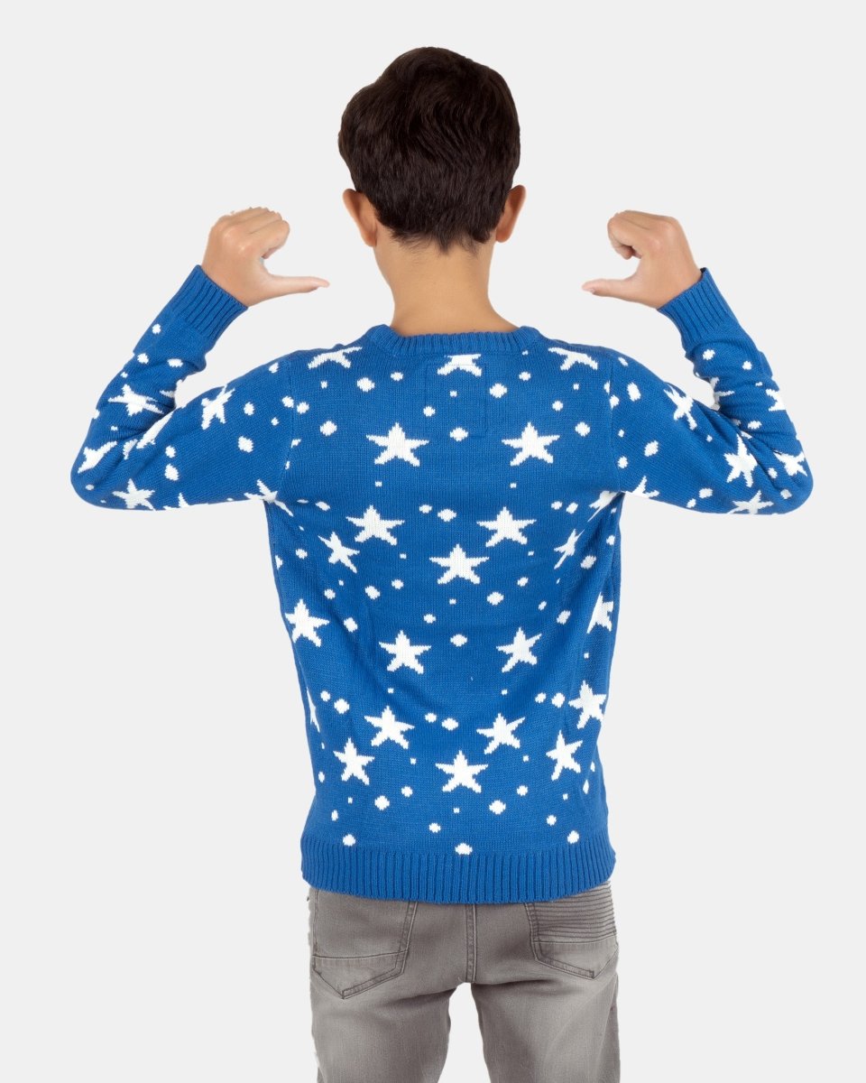 Royal Blue Roarsome Christmas T - Rex Jumper