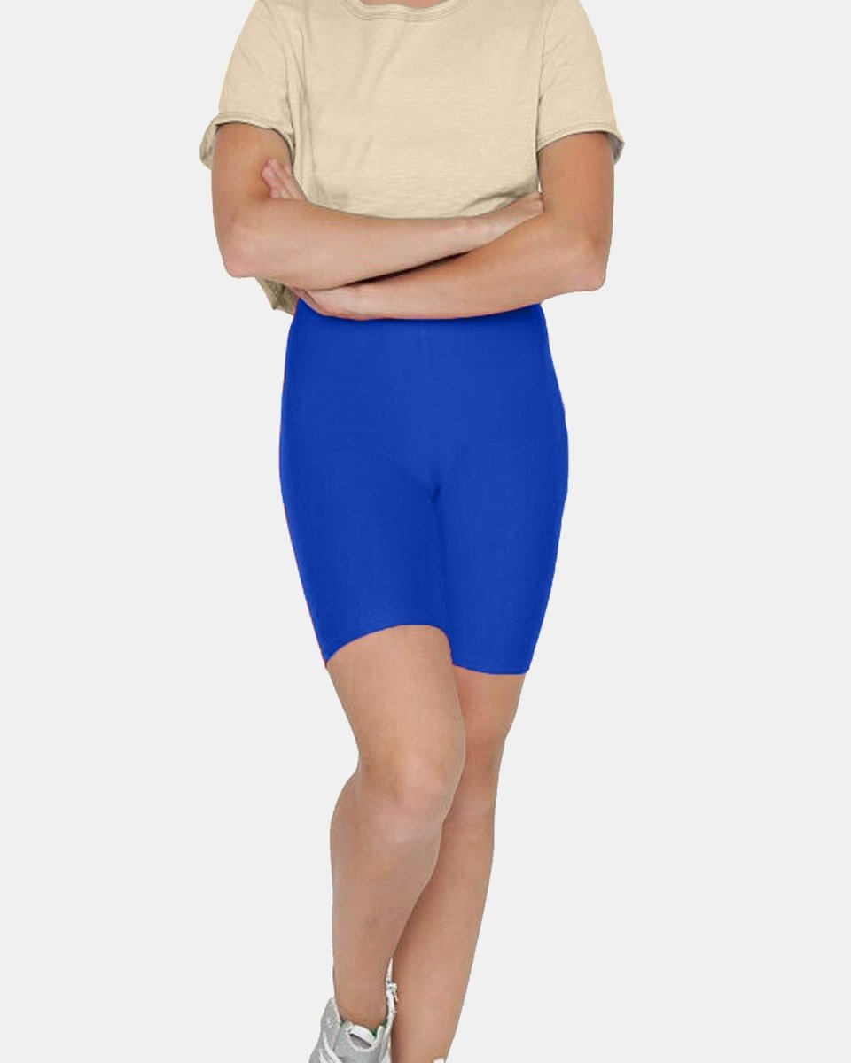 Royal Blue Shiny Nylon Lycra Shorts