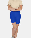 Royal Blue Shiny Nylon Lycra Shorts