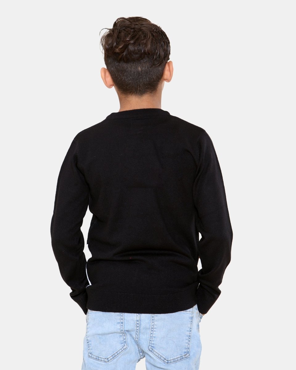 Rudolph Black Kids Christmas Jumpers