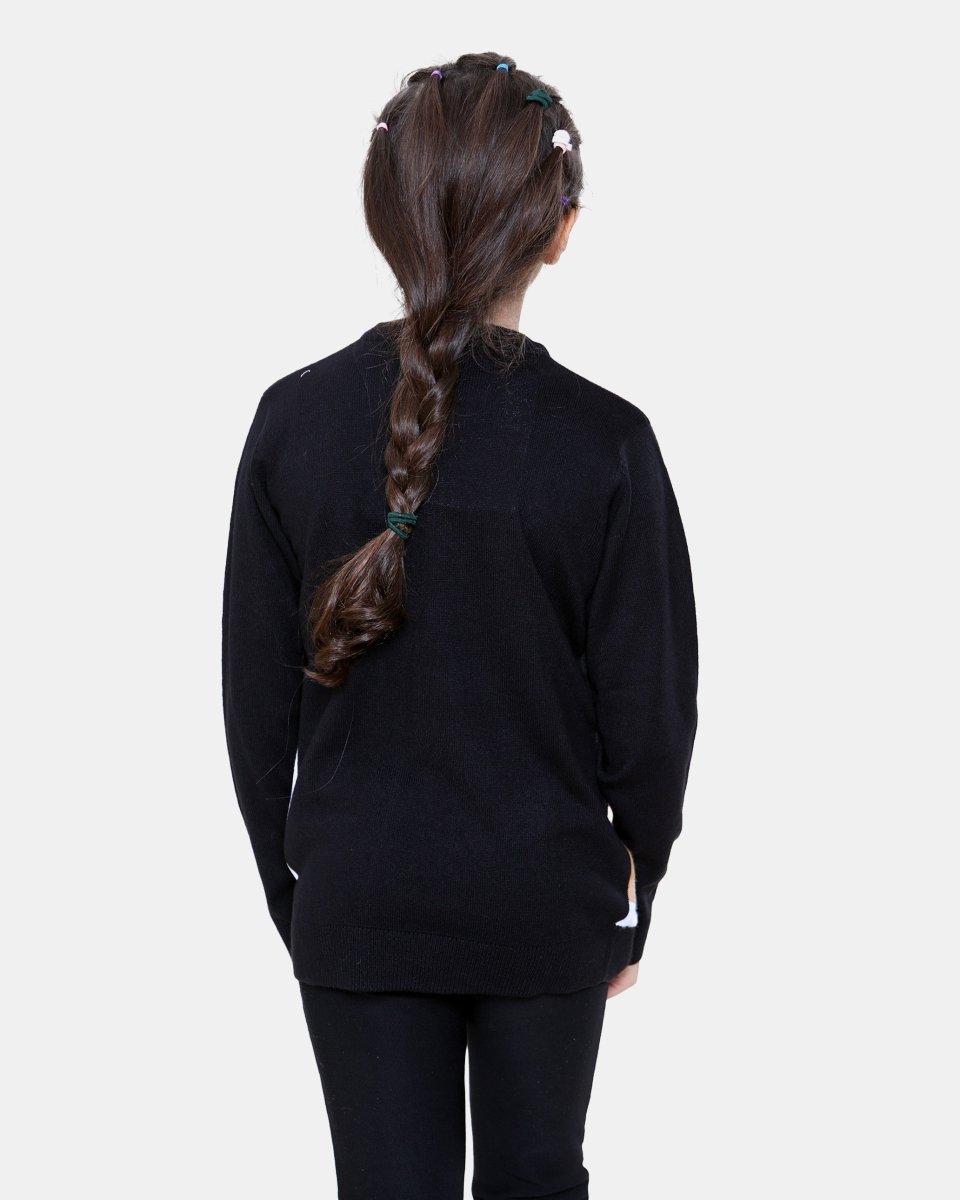 Rudolph Black Kids Christmas Jumpers