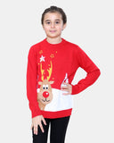 Rudolph Red Kids Christmas Jumpers
