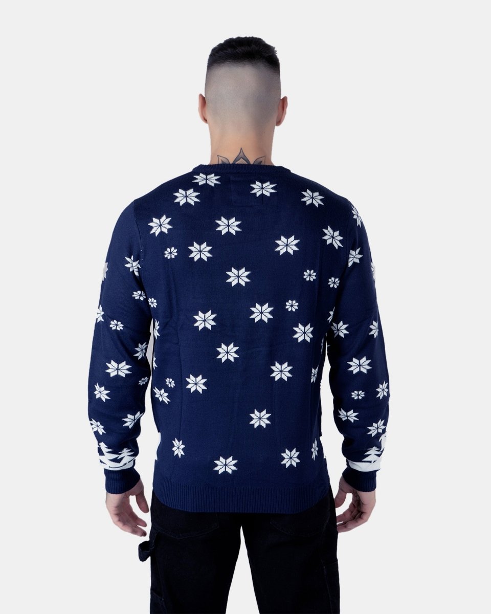 Santa to the Pub Navy Novelty Jumpers