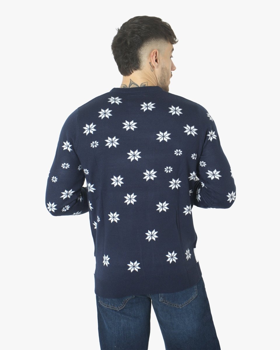 Santa to the Pub Navy Novelty Jumpers