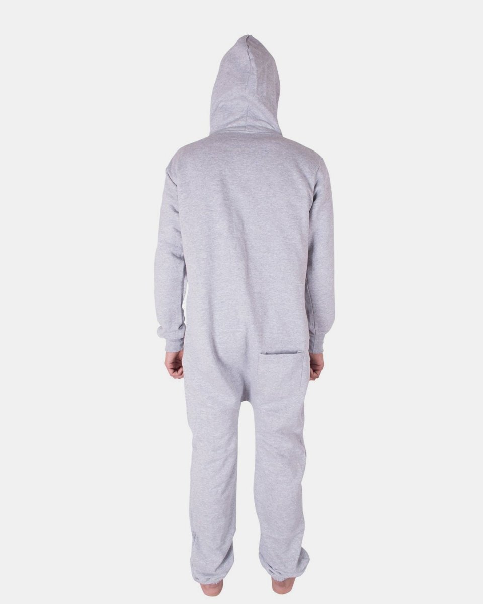 Silver Grey Mens Halloween Skeleton Onesie