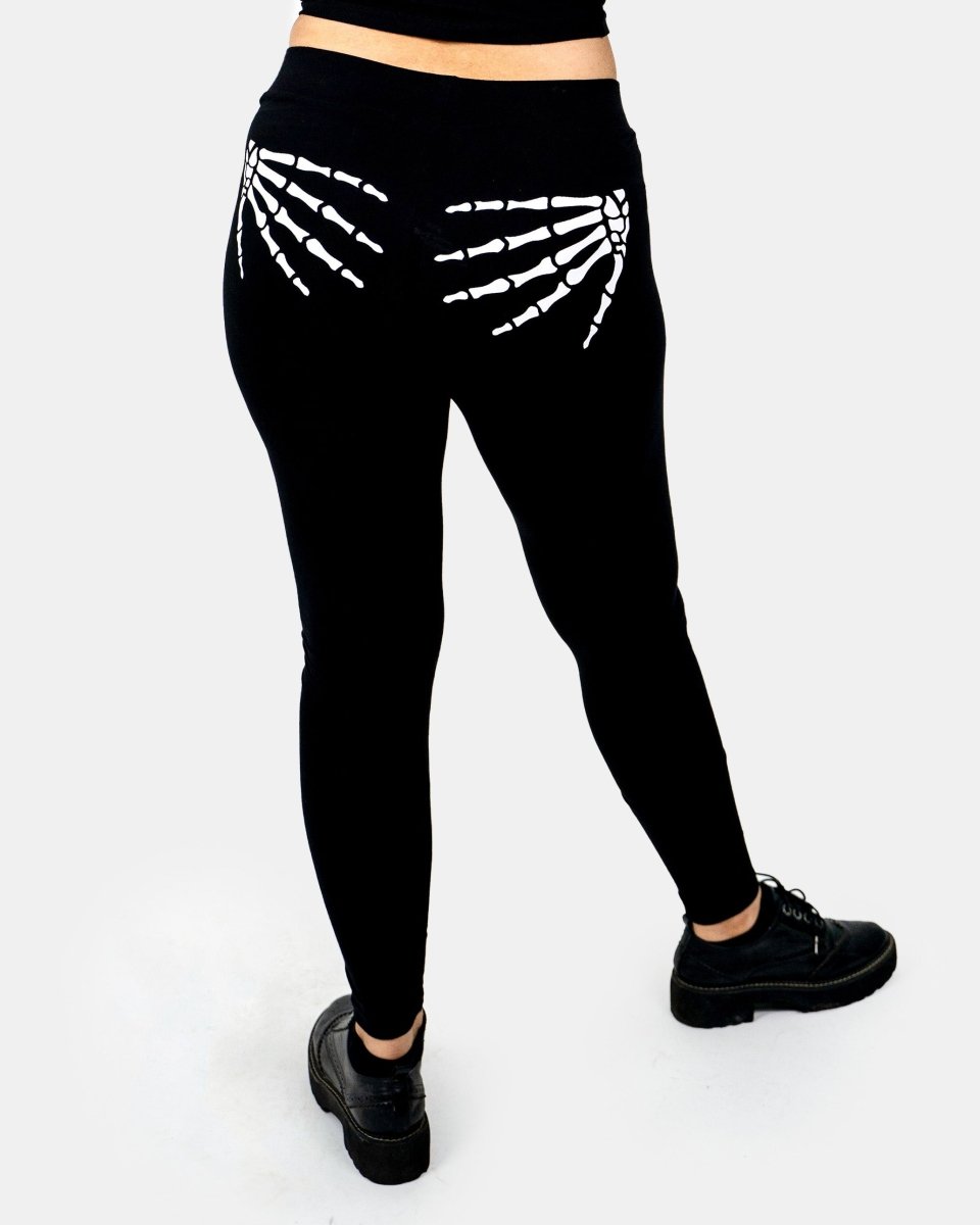 Skeleton Hand Printed Ladies Legging