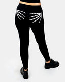 Skeleton Hand Printed Ladies Legging
