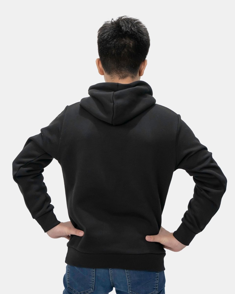 Skeleton Hands Printed Black Hoodie