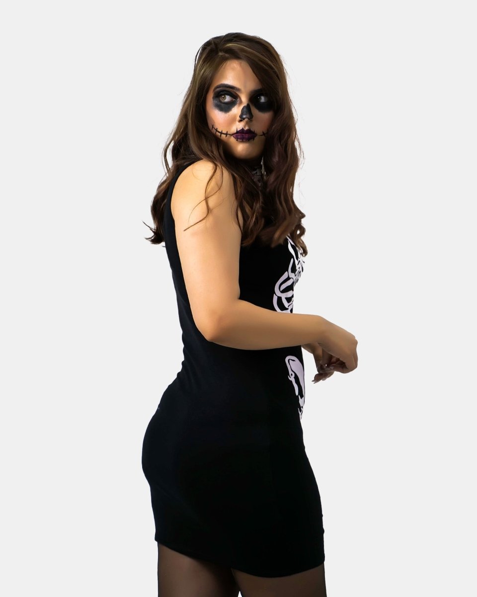 Skeleton Printed Ladies Fancy Costume