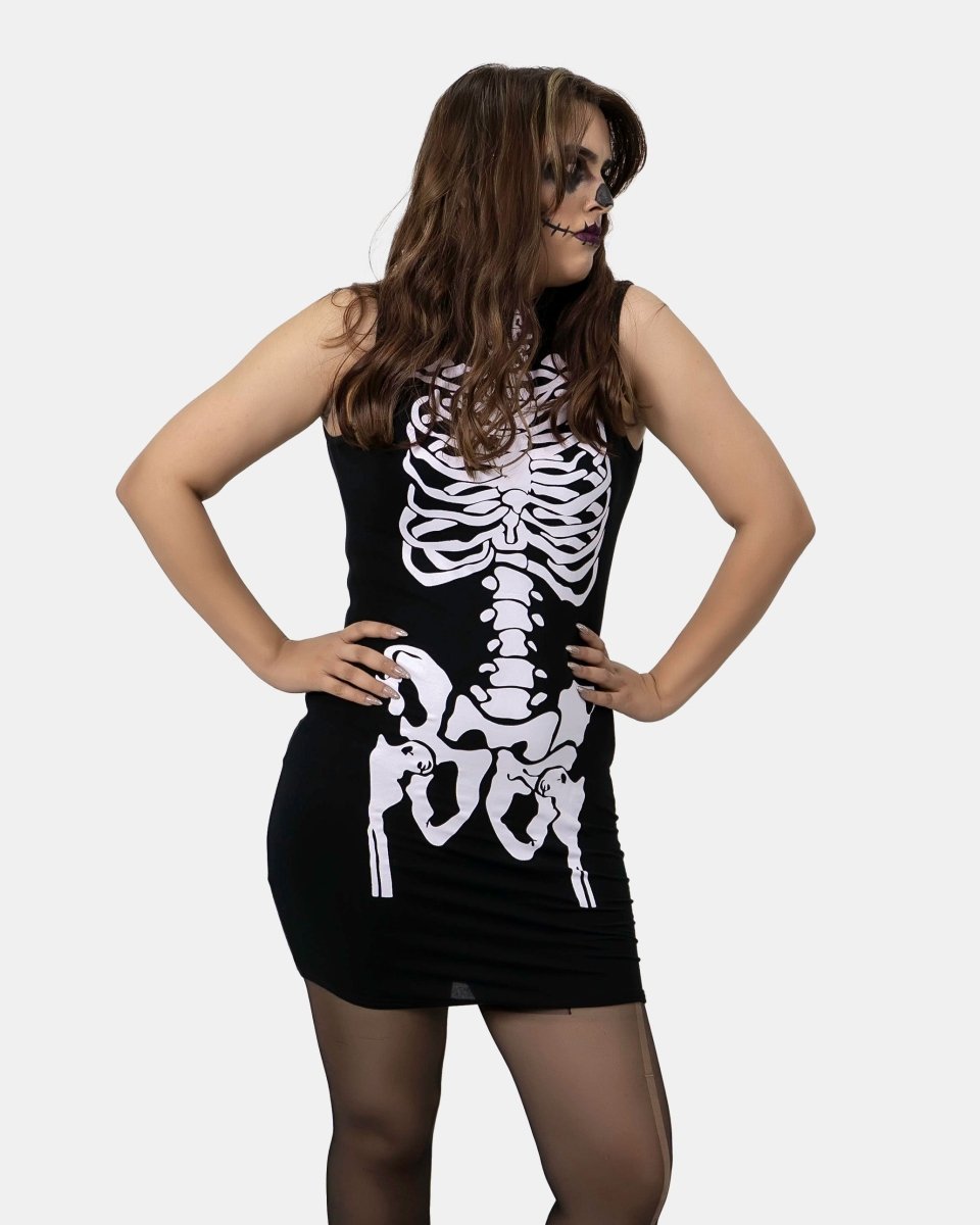 Skeleton Printed Ladies Fancy Costume