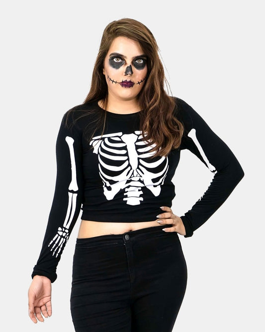 Skeleton Women's Printed Shirt