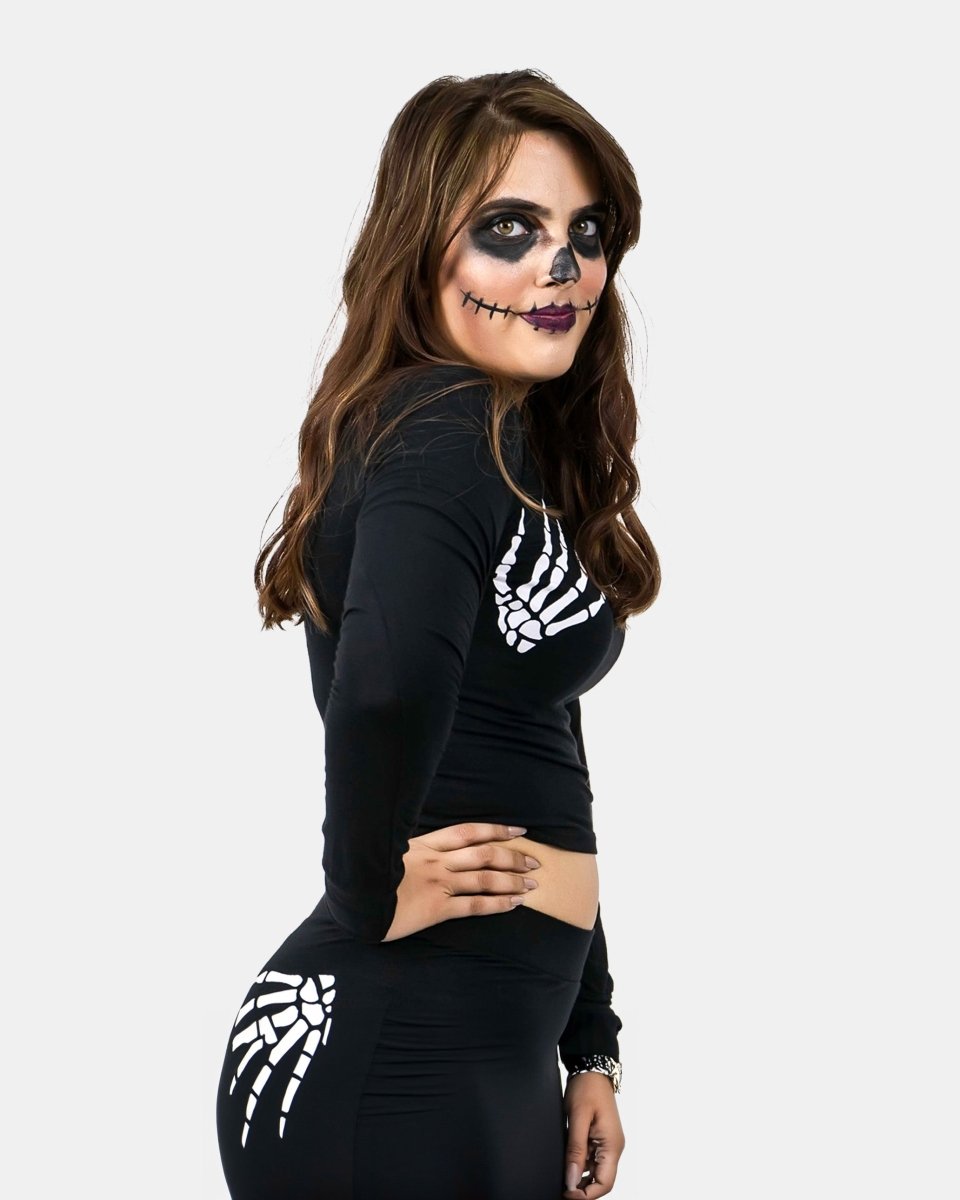 Skull Hands Women's Printed Shirt