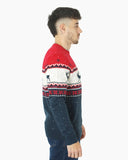 Snowflakes Reindeer Navy Xmas Jumpers