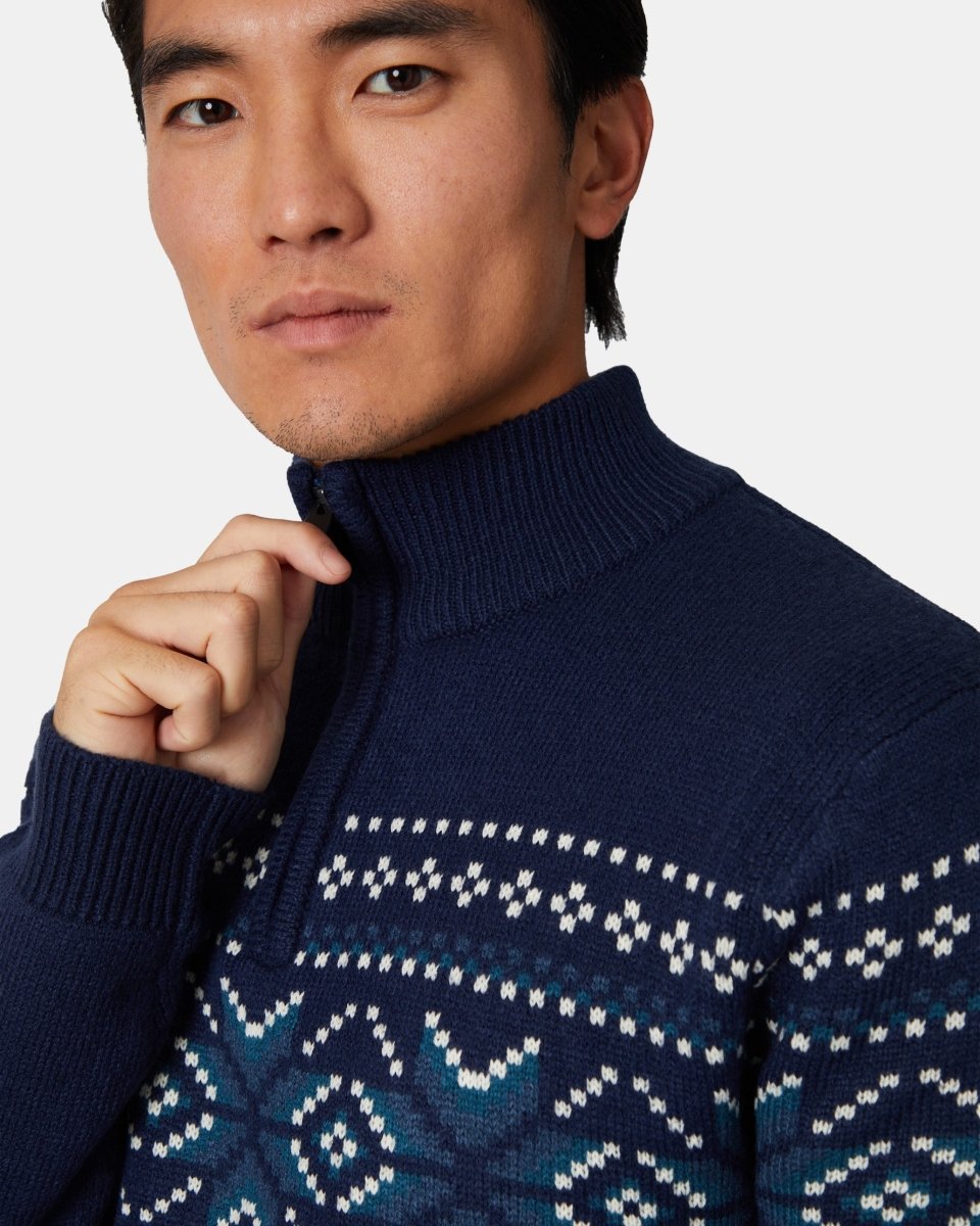 Snowman Mens Navy Christmas Jumper