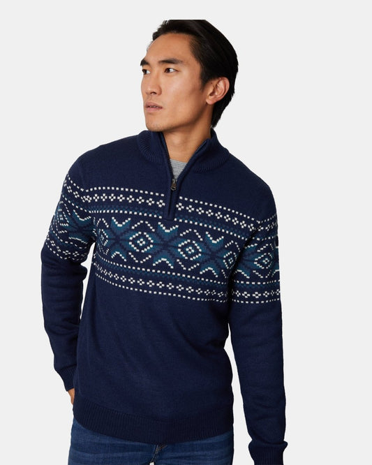 Snowman Mens Navy Christmas Jumper