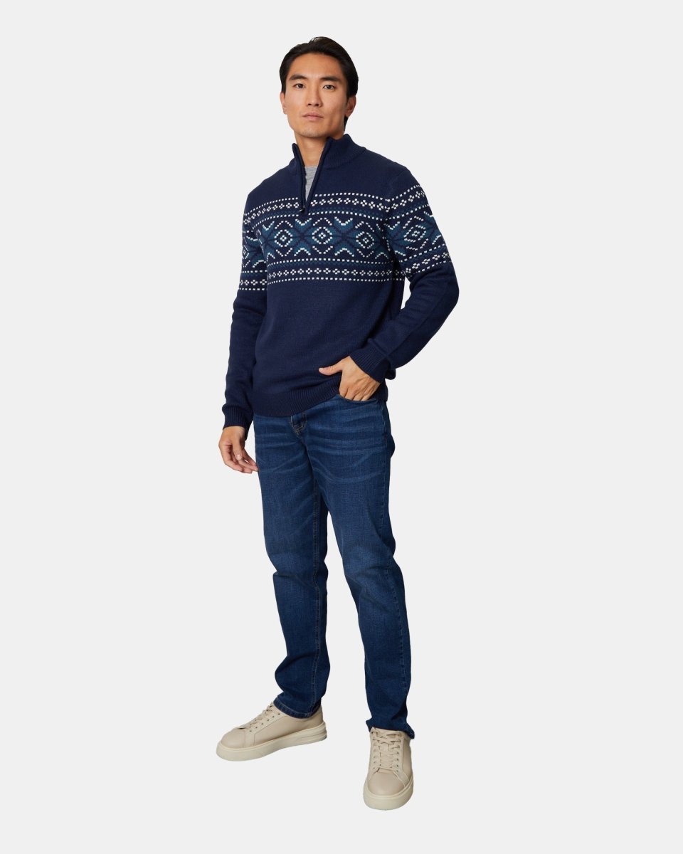 Snowman Mens Navy Christmas Jumper