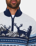 Stag Navy Chunky Knit Christmas Jumper