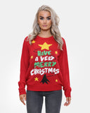 Star Tree Red Womens Christmas Jumpers