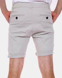 Stone Casual Turnup Cotton Shorts