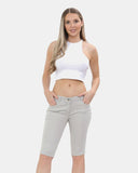 Stone Chino Capri Bengaline Shorts