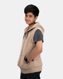 Stone Kid's Sleeveless Casual Hoodie