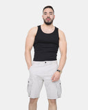 Stone Knee Length Cargo Shorts