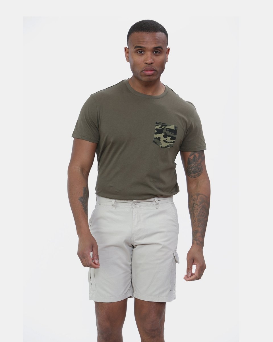 Stone Mens Combat Canvas Chino Shorts