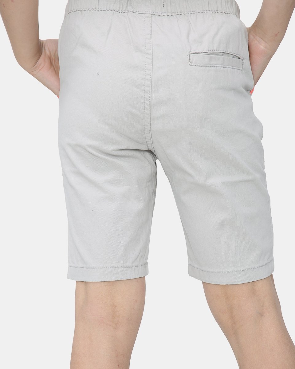 Stone Plain Cotton Drawstring Short