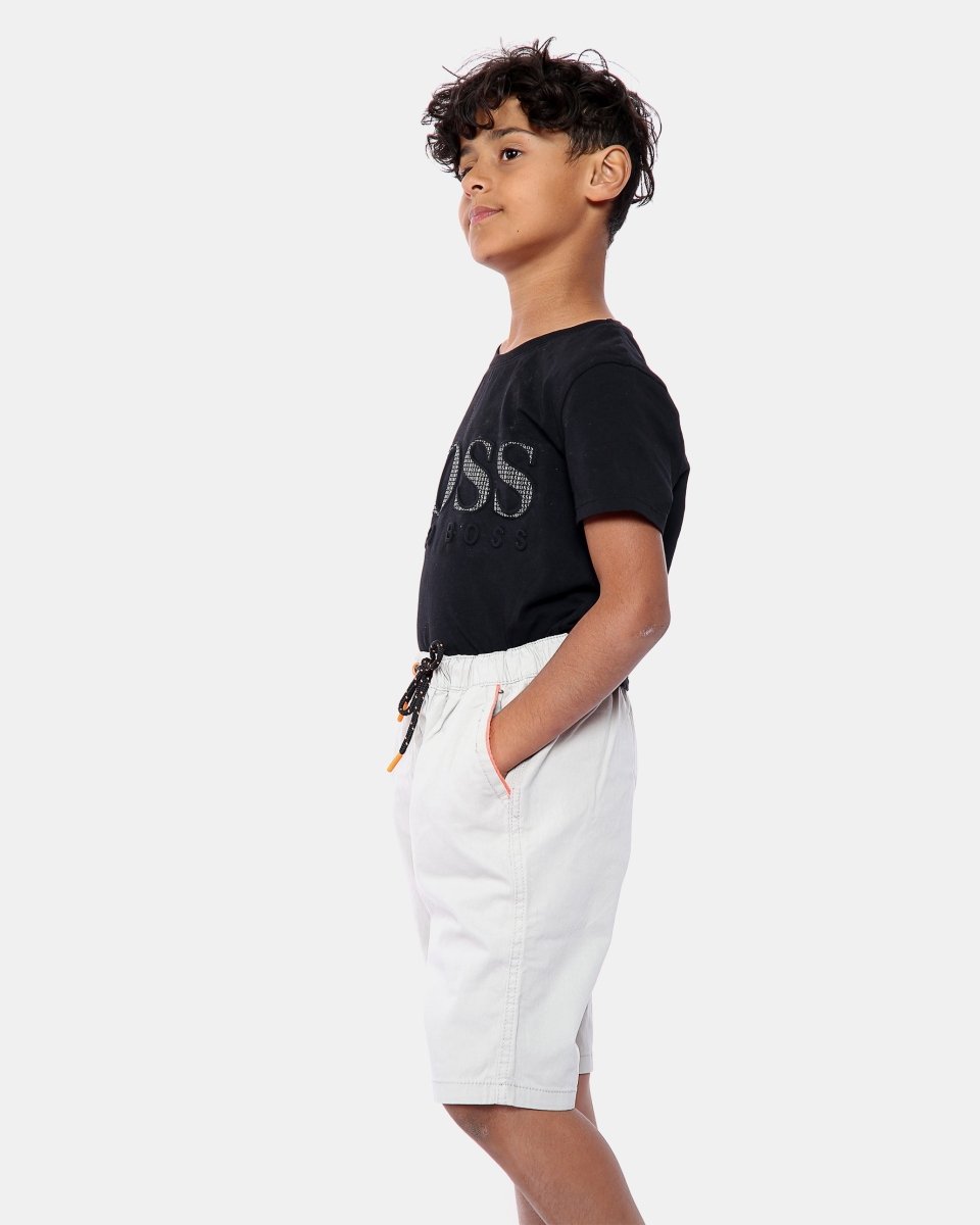 Stone Plain Cotton Drawstring Short